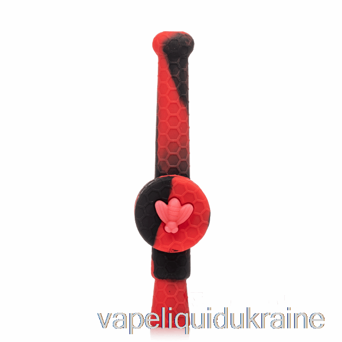 Vape Liquid Ukraine Stratus Reclaimer Honey Dipper Silicone Dab Straw Crimson (Black / Red)